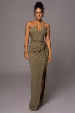 Olive Destination Linen Skirt Set