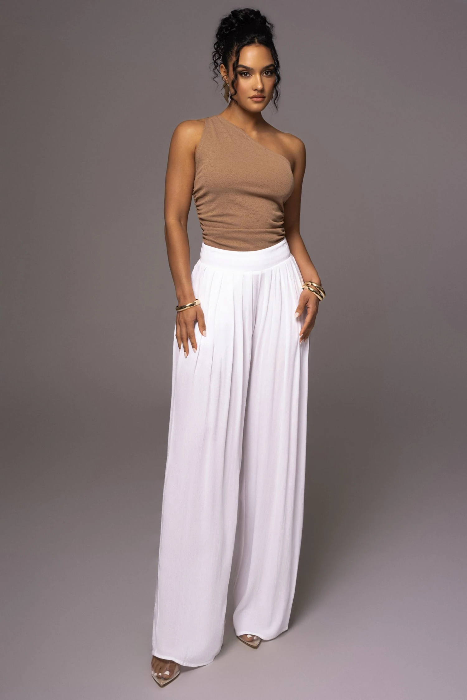 White After Sunset Pleated Pants - Image 6