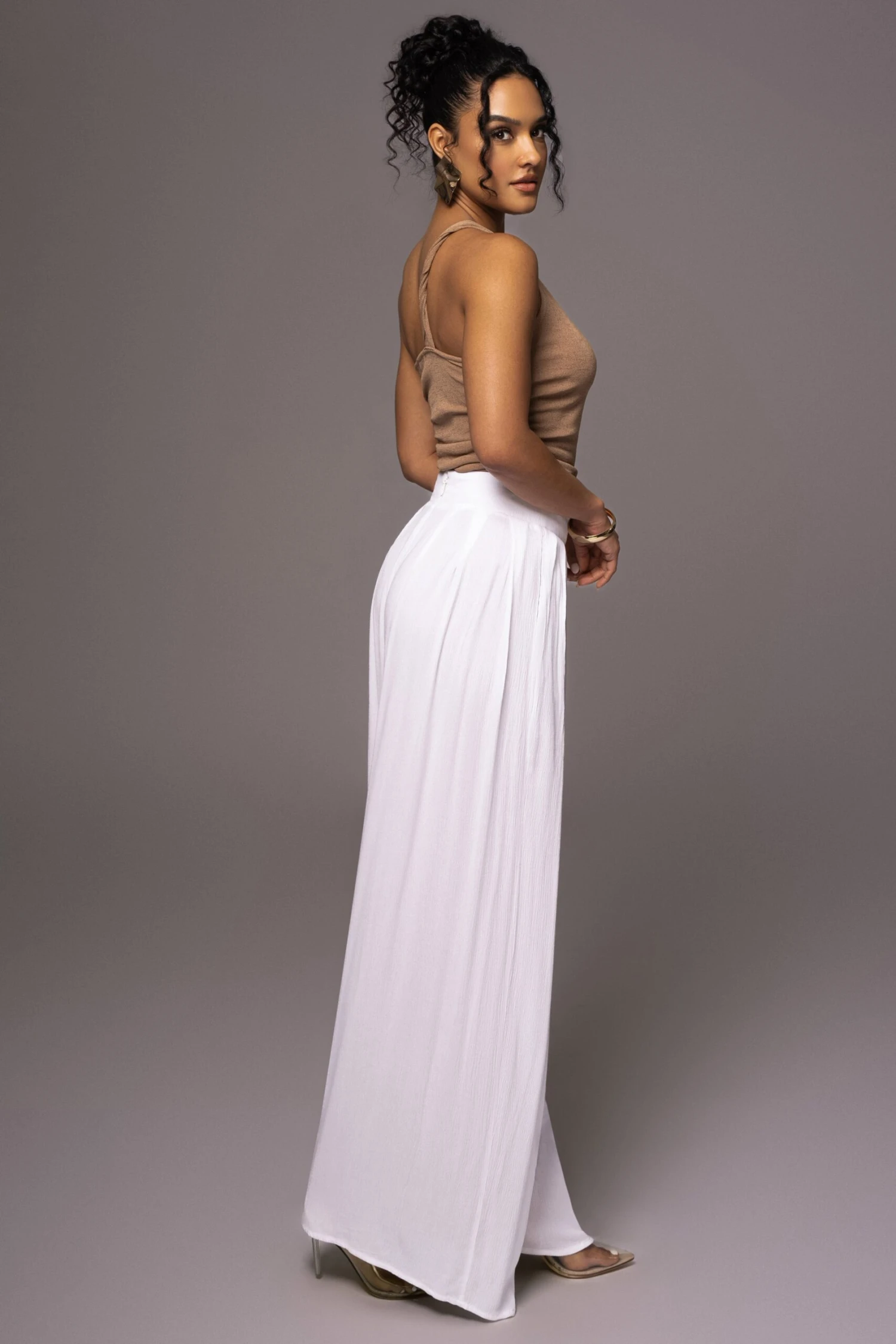 White After Sunset Pleated Pants - Image 8