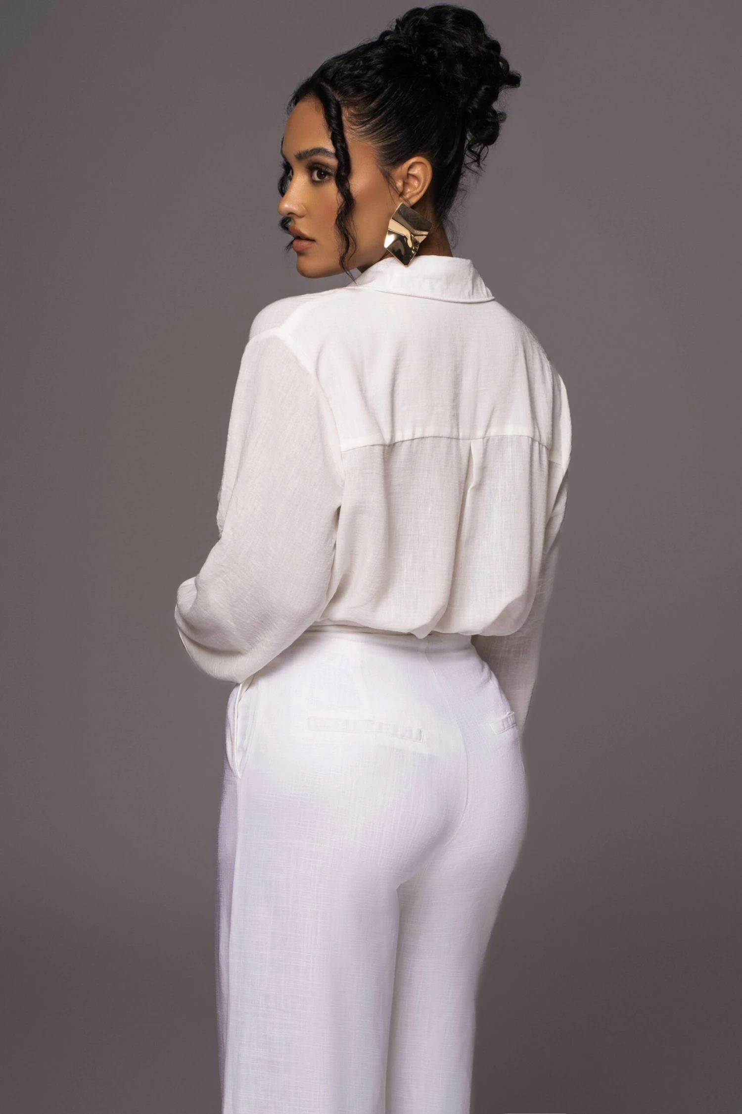 Off White By The Coast Crinkled Button Up - Image 10