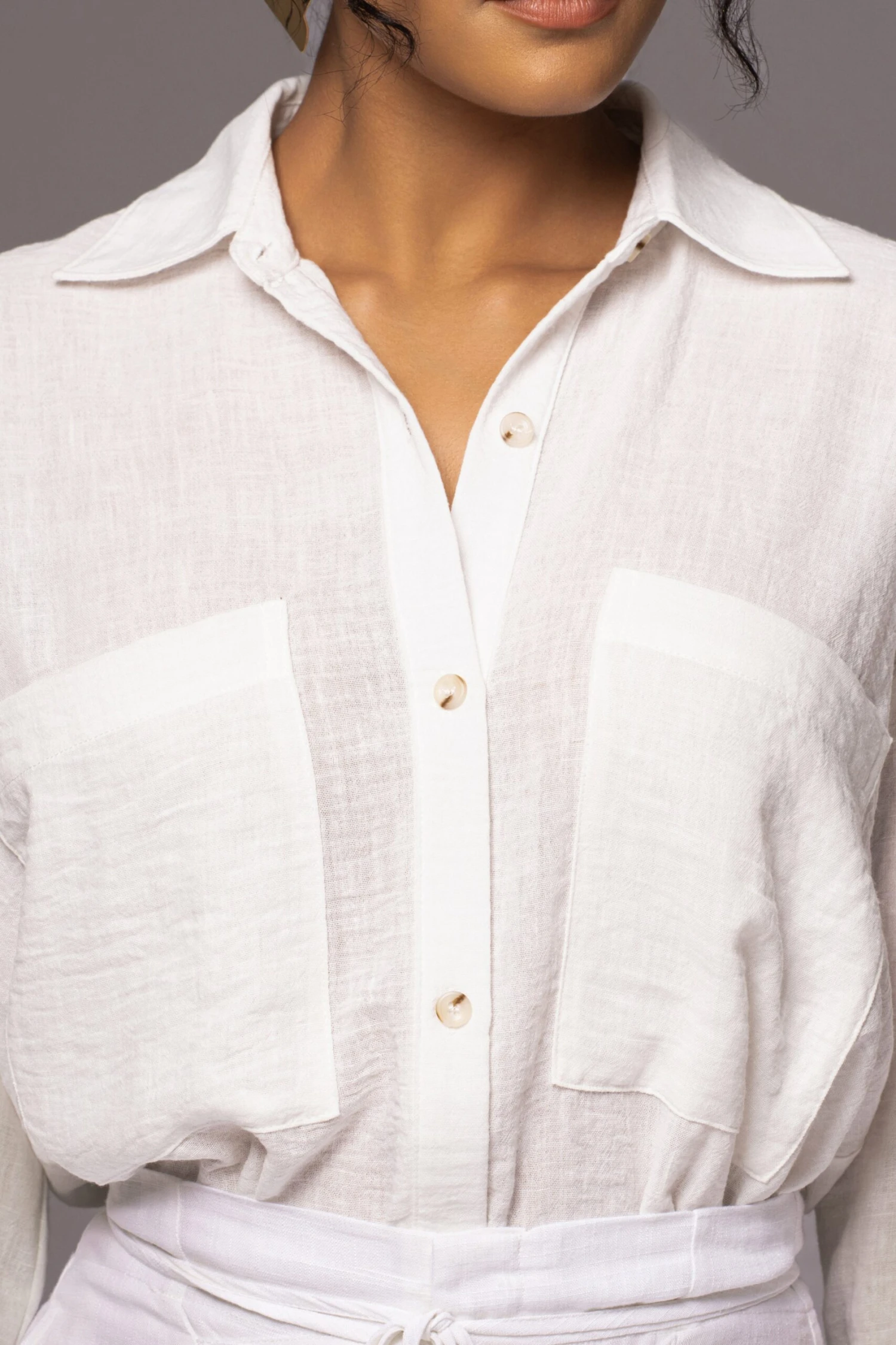 Off White By The Coast Crinkled Button Up - Image 14