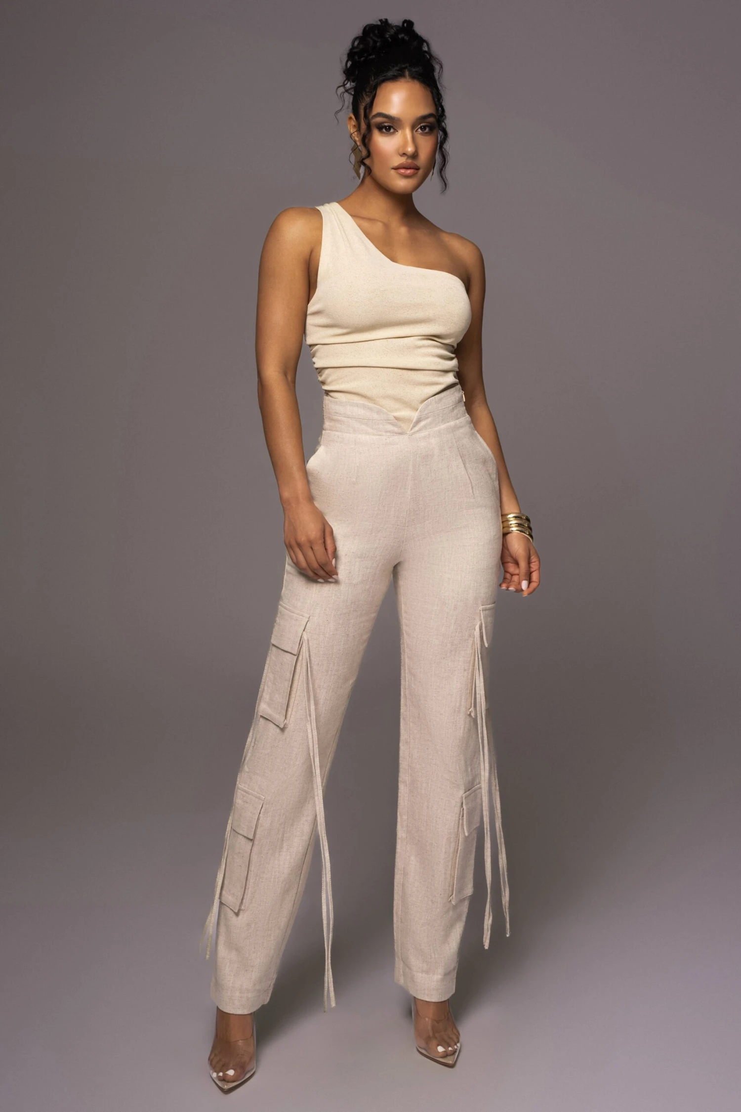 Ivory Rebel One Shoulder Top - Image 6