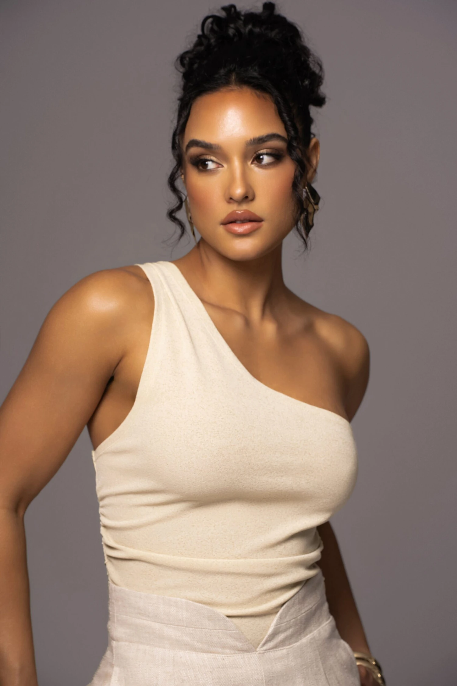 Ivory Rebel One Shoulder Top - Image 7