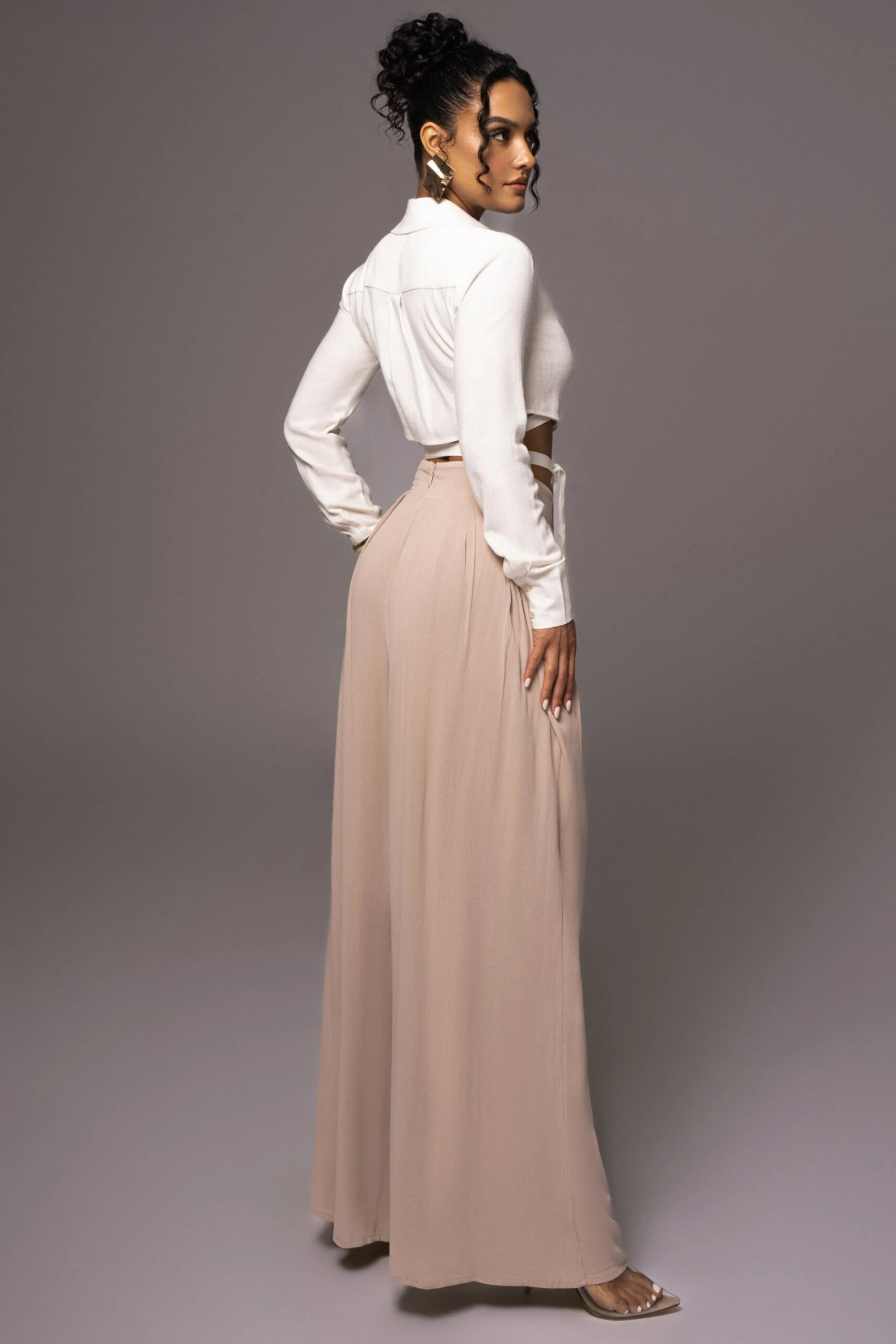 Beige After Sunset Pleated Pants - Image 12
