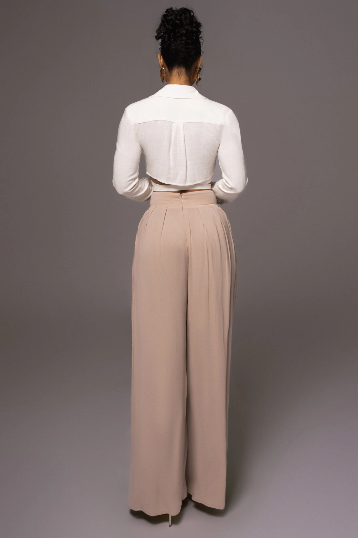 Beige After Sunset Pleated Pants - Image 16