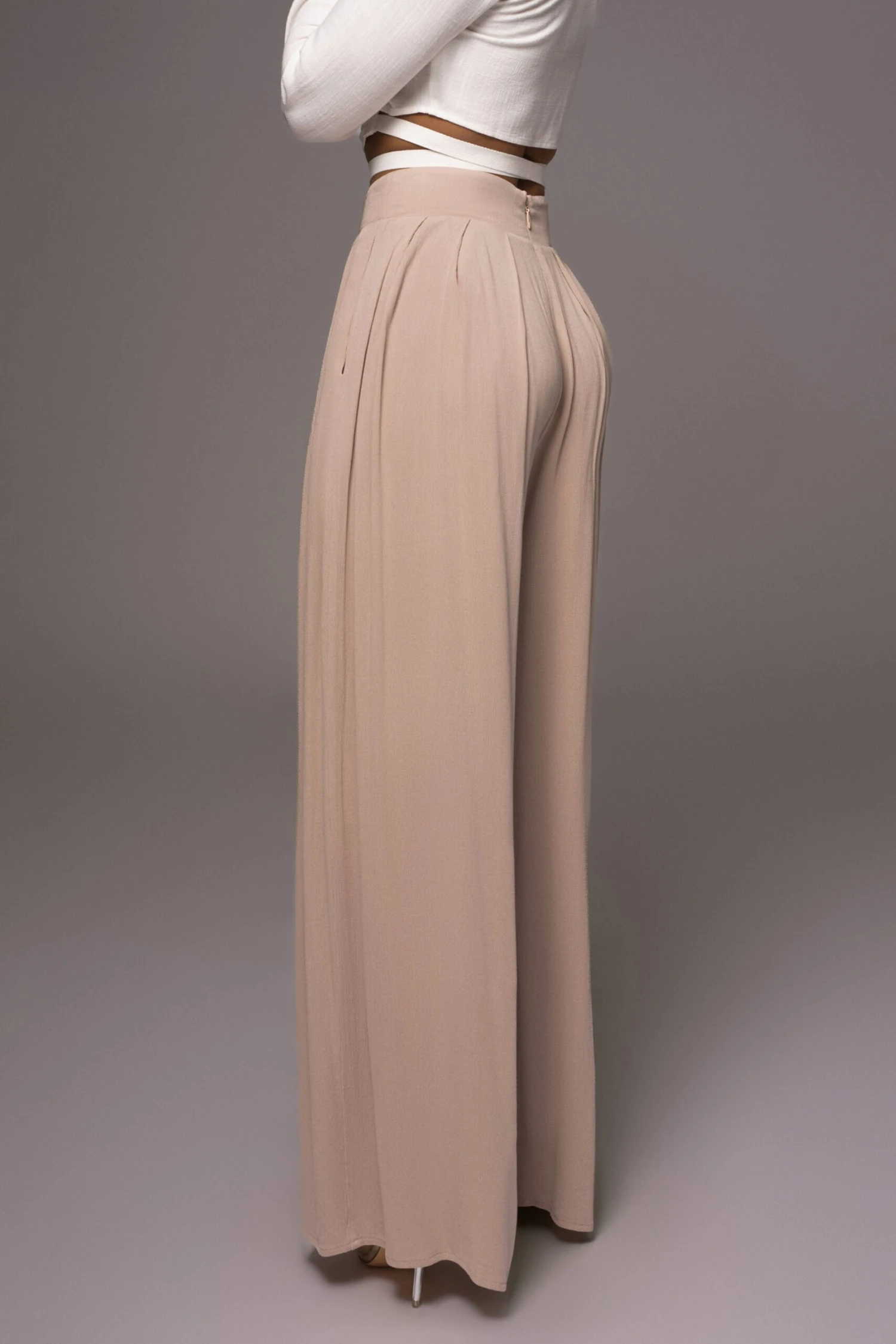 Beige After Sunset Pleated Pants - Image 14