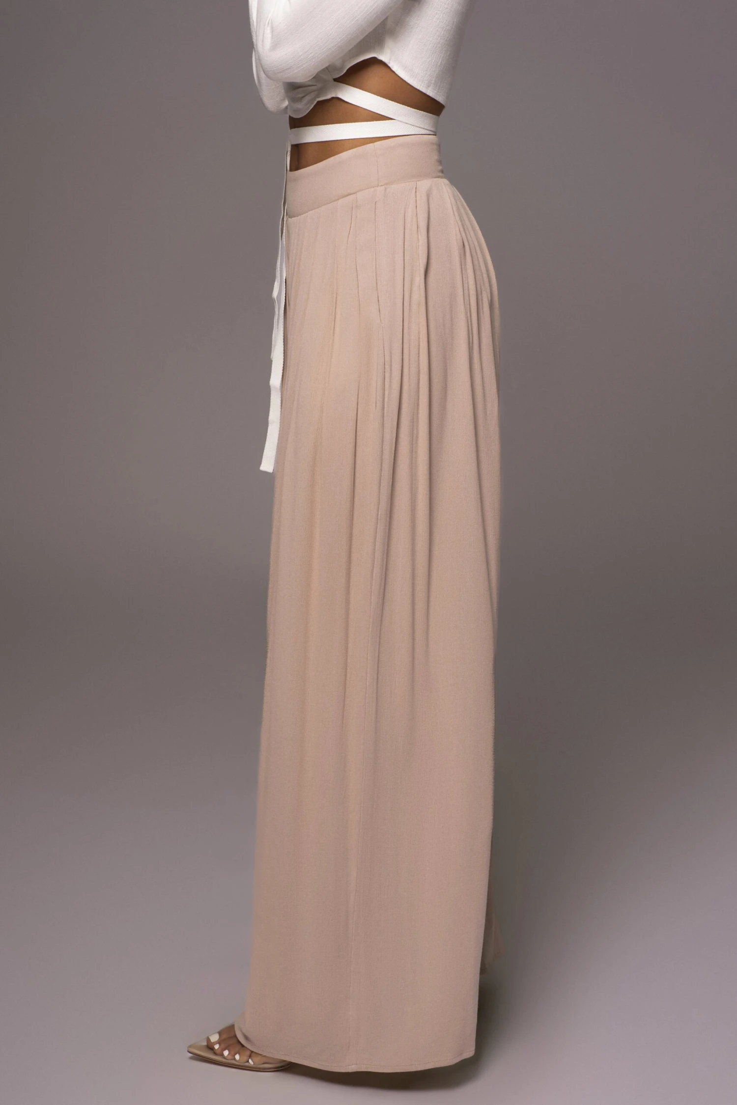 Beige After Sunset Pleated Pants - Image 10
