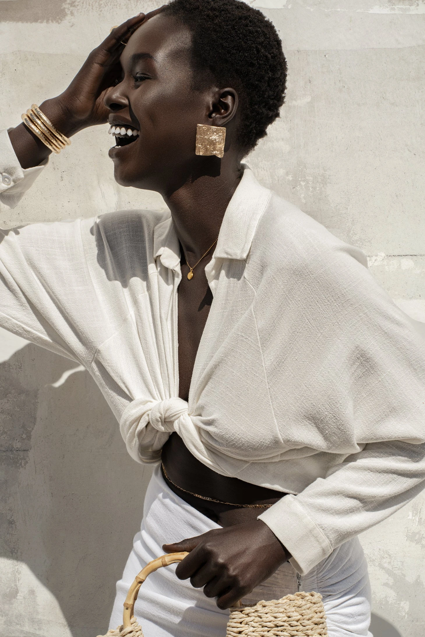 Ivory Soho Front Tied Woven Top - Image 7