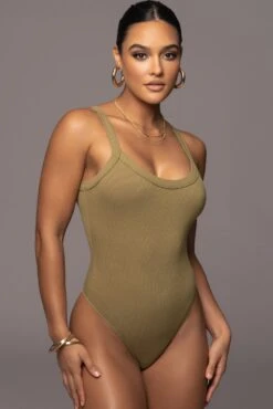Olive Akito Ribbed Bodysuit