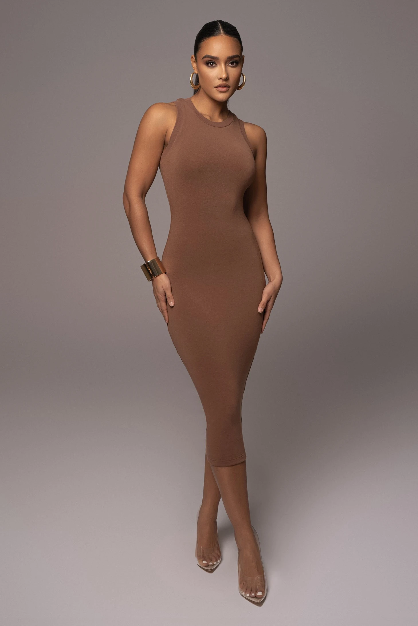 Pecan Jacqui Midi Dress