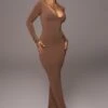 Pecan Made You Look Maxi Dress