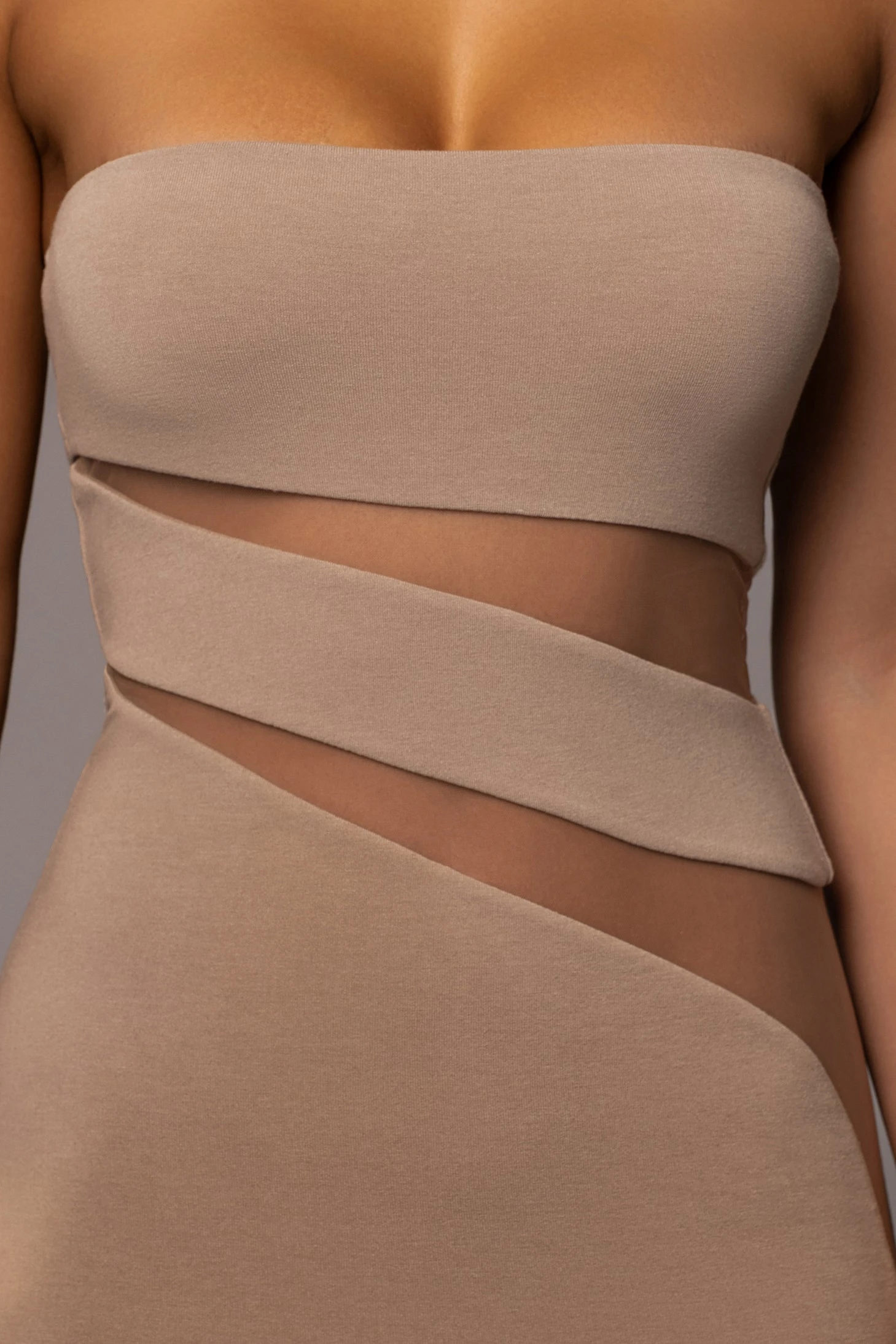 Beige Unpredictable Midi Dress - Image 12