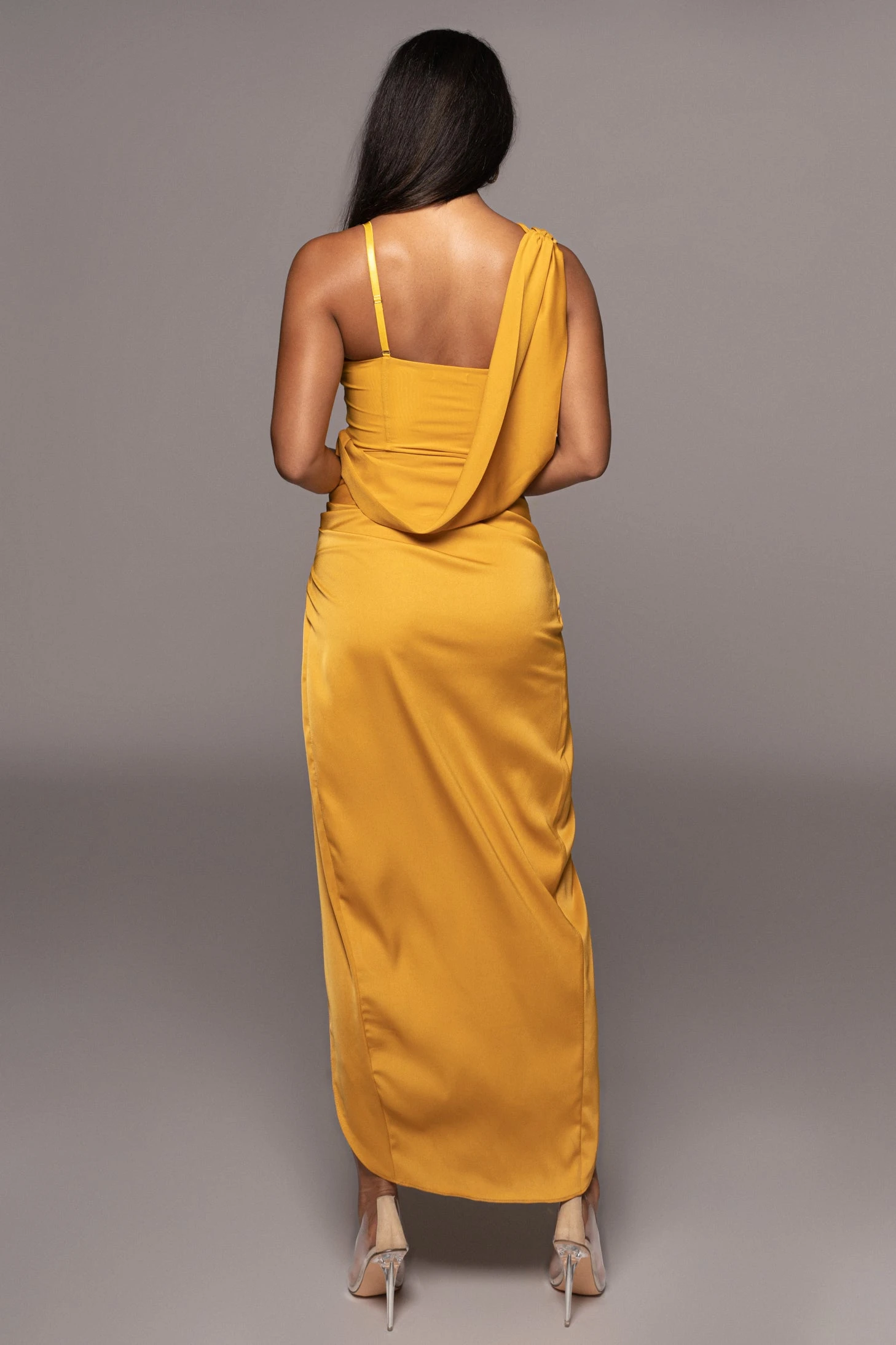 Yellow Kristiana Slit Dress - Image 13
