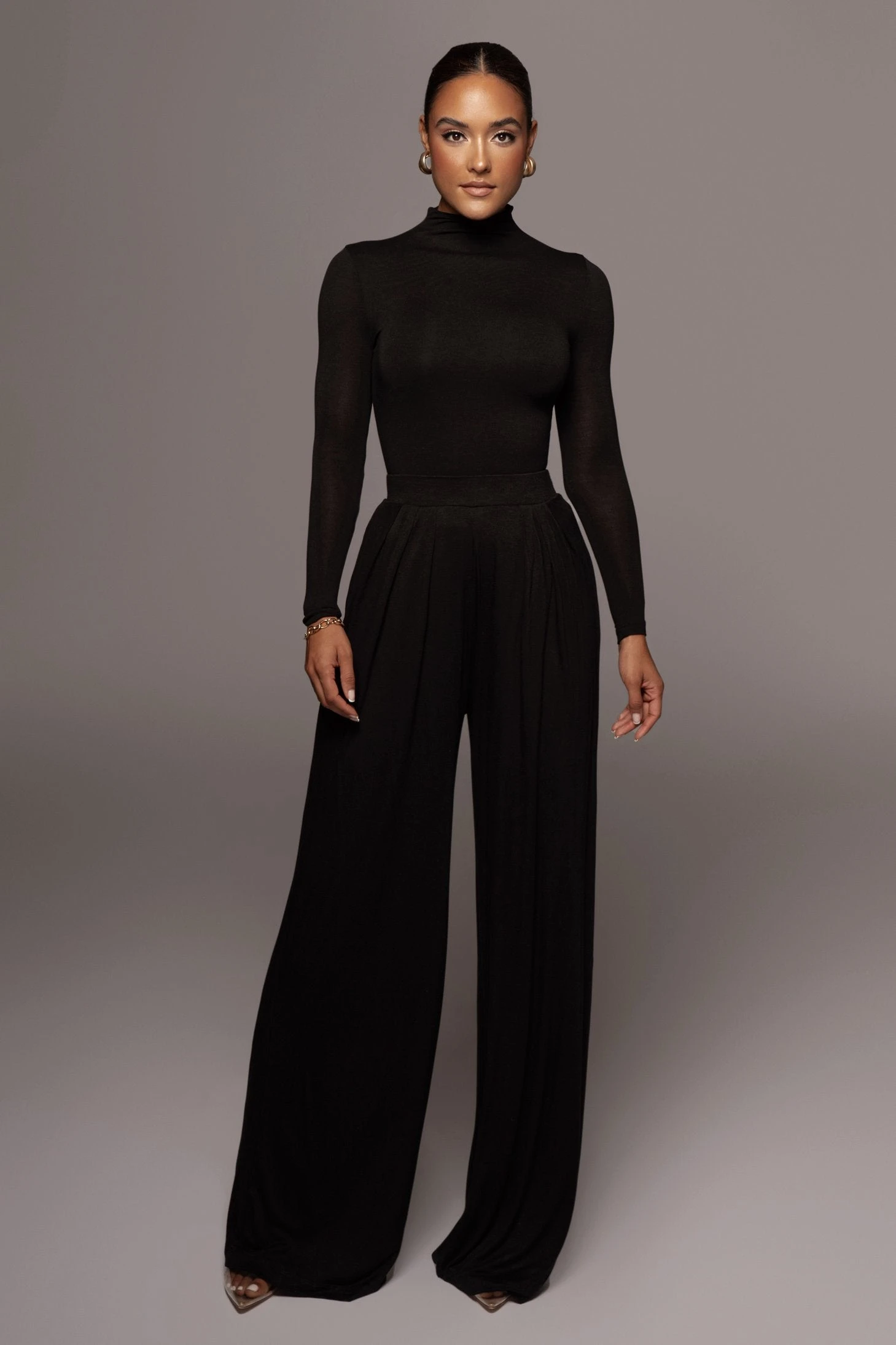 Jluxbasix Black Devyn Wide Leg Pants - Image 4