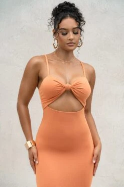 Orange Midnight Memories Midi Dress