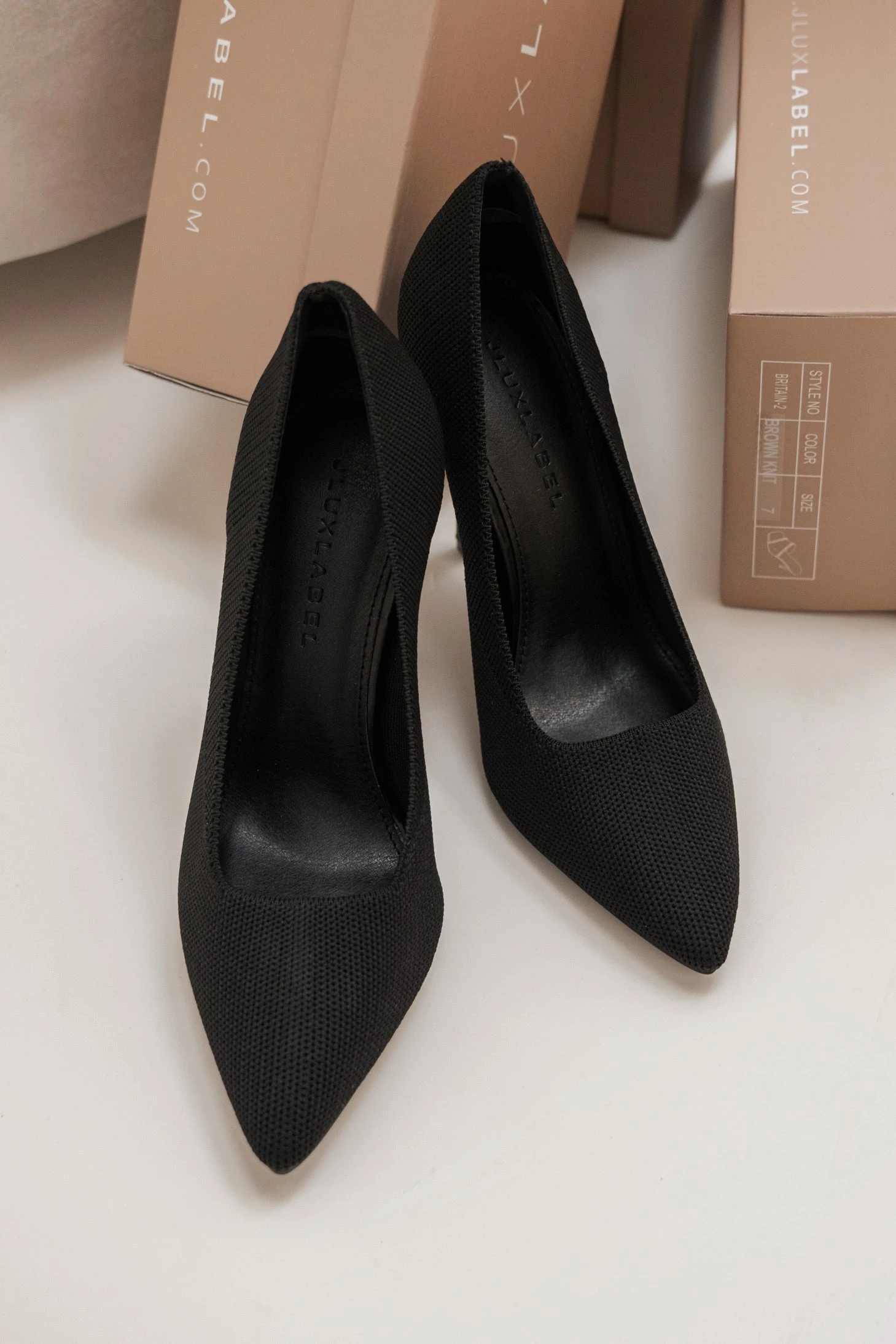 Black Glenna Pointed Toe Pumps - Image 4