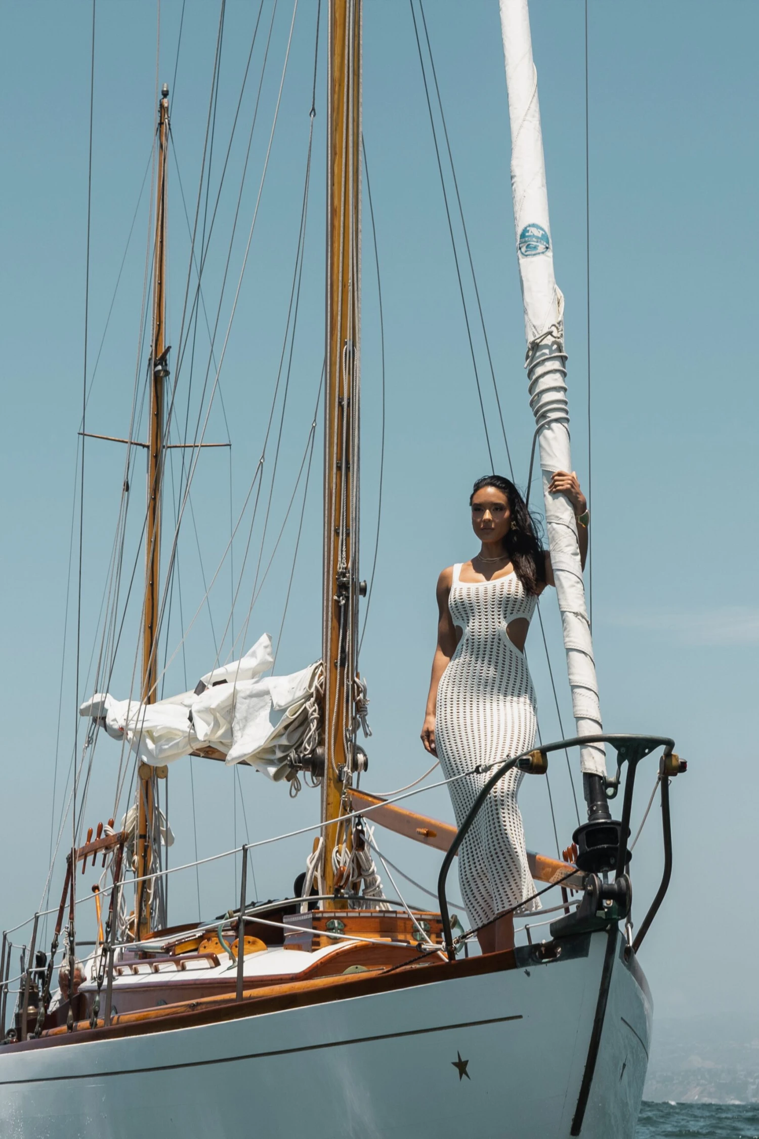 White Melrose Cutout Midi Dress - Image 8